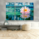 Lotus Flower Wall Art Canvas Print, Water Lily Large Wall