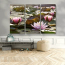 Lotus Flower Wall Art Canvas Print, Water Lily Large Wall