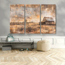 Rustic Farmhouse Wall Art Canvas Print | Barn and Field