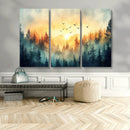 Abstract Forest Wall Art Print- Serene Nature Canvas Print