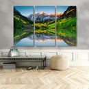 Sunrise Maroon Bells Lake Wall Art Canvas Print – Framed Elk by MyGreatCanvas | Canvas Wall Art Prints | Photo Prints & Wall Decor