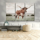 Texas Longhorn Wall Art – Framed Spotted Cattle Canvas by MyGreatCanvas | Canvas Wall Art Prints | Photo Prints & Wall Decor