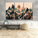 Wood Mountain Landscape Wall Art Canvas Print – Framed
