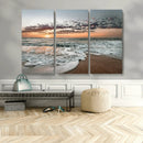Ocean Sunset Wall Art Canvas Print – Framed Beach Waves