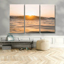 Calm Water Wall Art – Framed Sunset Waves Canvas Artwork, by MyGreatCanvas | Canvas Wall Art Prints | Photo Prints & Wall Decor