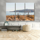 Desert Lake Wall Art – Framed Cactus Mountain Canvas by MyGreatCanvas | Canvas Wall Art Prints | Photo Prints & Wall Decor
