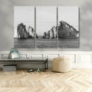 Coastal Wall Art – Framed Black White Ocean Canvas Artwork, by MyGreatCanvas | Canvas Wall Art Prints | Photo Prints & Wall Decor
