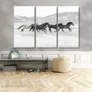 Wild Horses Running Wall Art Canvas Print, Framed Black by MyGreatCanvas | Canvas Wall Art Prints | Photo Prints & Wall Decor
