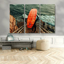 Surfer Stairway Wall Art – Framed Ocean Surf Canvas Artwork, by MyGreatCanvas | Canvas Wall Art Prints | Photo Prints & Wall Decor