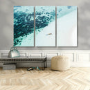 Minimal Beach Wall Art – Framed Ocean Swimming Canvas by MyGreatCanvas | Canvas Wall Art Prints | Photo Prints & Wall Decor