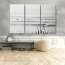 Surfer Silhouette Wall Art – Framed Calm Ocean Canvas by MyGreatCanvas | Canvas Wall Art Prints | Photo Prints & Wall Decor