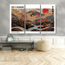 Modern Japanese Wall Art Canvas Print – Framed Abstract