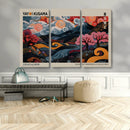 Modern Japanese Wall Art Canvas Print – Framed Contemporary