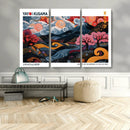 Modern Japanese Wall Art Canvas Print – Framed Abstract