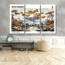 Modern Japanese Wall Art Canvas Print – Framed Abstract