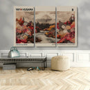 Modern Japanese Wall Art Canvas Print – Framed Abstract
