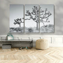 Joshua Trees Wall Art Canvas Print – Framed Black White