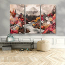 Mountain Wall Art Canvas Print – Framed Autumn Forest
