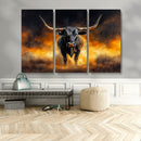 Longhorn Canvas Wall Art Canvas Print – Framed Bold Bull