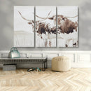Longhorn Wall Art Canvas Print – Framed Western Cow Rustic