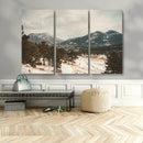 Mountain Landscape Wall Art Canvas Print – Framed Snowy