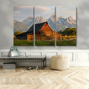 Rustic Barn Wall Art Canvas Print – Framed Grand Teton Park