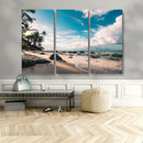 Tropical Beach Wall Art Canvas Print – Framed Ocean Waves