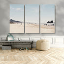 Minimalist Beach Wall Art Canvas Print – Framed Coastal