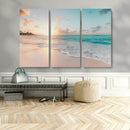 Beach Sunset Wall Art Canvas Print – Framed Ocean Waves