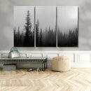 Misty Pines Wall Art Canvas Print – Framed Woodland