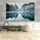 Mountain Lake Wall Art Canvas Print – Framed Toblacher See