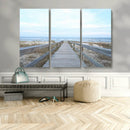Beach Boardwalk Wall Art Canvas Print – Framed Coastal