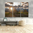 Snowy Peaks Wall Art Canvas Print – Rustic Mountain