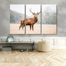 Vintage Wildlife Wall Art Canvas Print – Misty Landscape