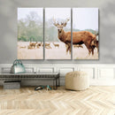 Rustic Deer Wall Art Canvas Print – Forest Woodland Stag