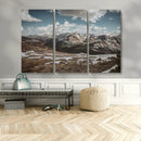 Mountain Landscape Wall Art Canvas Print – Framed Snowy