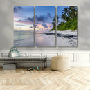 Tropical Beach Wall Art Canvas Print – Framed Sunset Glow