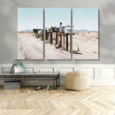 Desert Mailboxes Canvas Print – Framed Minimal Western