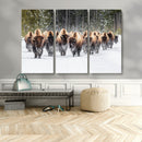 American Bison Herd Wall Art Canvas Print – Powerful Winter by MyGreatCanvas | Canvas Wall Art Prints | Photo Prints & Wall Decor