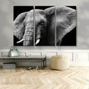 Big Elephant Close Up Wall Art Canvas Print