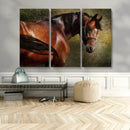 Majestic Brown Horse Wall Art Canvas Print – Framed