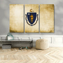 Massachusetts Flag Wall Art Canvas Print