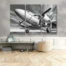 Vintage Airplane on Runway Canvas Print by MyGreatCanvas | Canvas Wall Art Prints | Photo Prints & Wall Decor