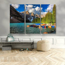 Moraine Lake 3-Panel Wall Art, Majestic Mountain and Lake by MyGreatCanvas | Canvas Wall Art Prints | Photo Prints & Wall Decor