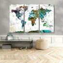 Modern Watercolor World Map Canvas Wall Art – Framed by MyGreatCanvas | Canvas Wall Art Prints | Photo Prints & Wall Decor