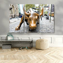 Charging Bull Wall Art Canvas Print