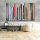 Vintage Wooden Weathered Ski's in Front of an Old Barn Wall by MyGreatCanvas | Canvas Wall Art Prints | Photo Prints & Wall Decor