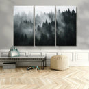 Foggy Forest Wall Art Canvas Print | 3 Panel Large Misty by MyGreatCanvas | Canvas Wall Art Prints | Photo Prints & Wall Decor