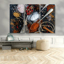 Spices and Seasonings Canvas Wall Art – Colorful Triptych by MyGreatCanvas | Canvas Wall Art Prints | Photo Prints & Wall Decor