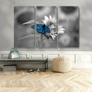 Blue Butterfly Black and White Canvas Wall Art by MyGreatCanvas | Canvas Wall Art Prints | Photo Prints & Wall Decor